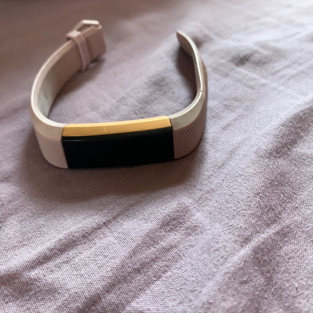 FitBit Alta w/ Pink + Silver Band